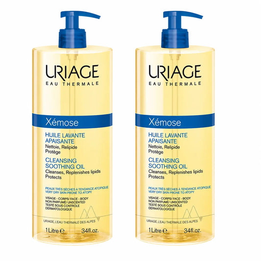 Uriage Xemose C8+ Reinigungsöl gegen Juckreiz 1000 ml, 2er-Pack