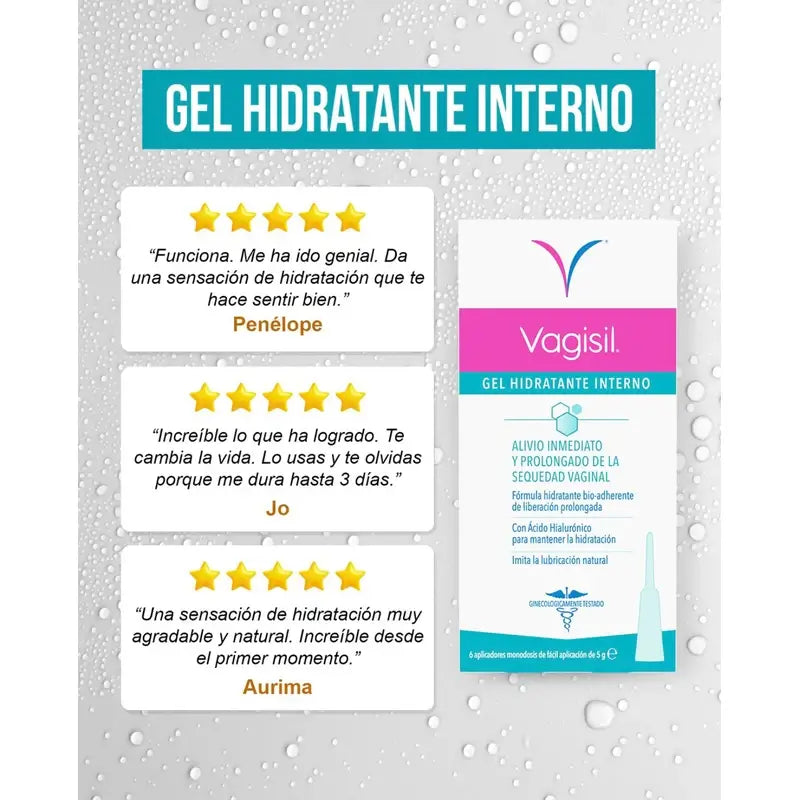 Vagisil Feuchtigkeitsgel für den Innenbereich 6 Applikatoren 5 ml