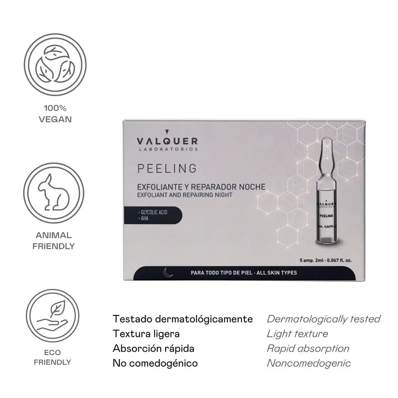 Valquer Skin Care Peeling-Ampullen, 5 x 2 ml