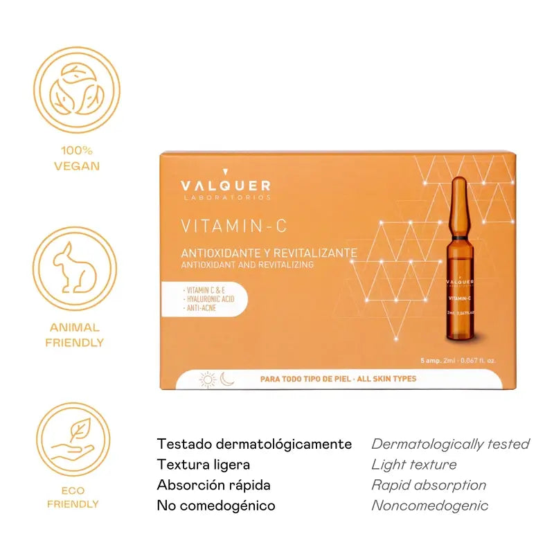 Valquer Hautpflege Vitamin-C Ampullen, 5 x 2 ml