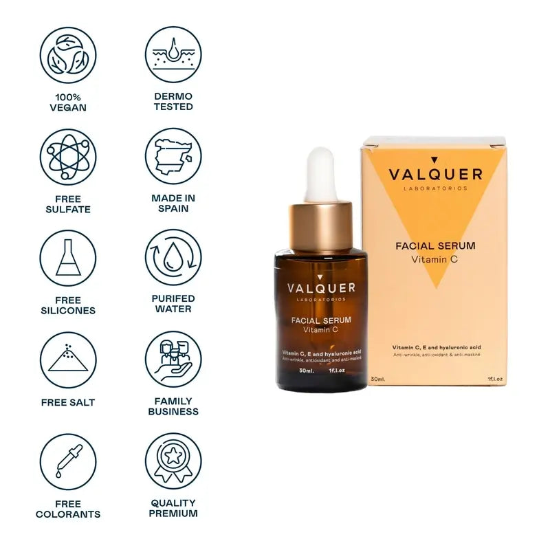Valquer Skin Care Vitamin C Gesichtsserum, 30 ml
