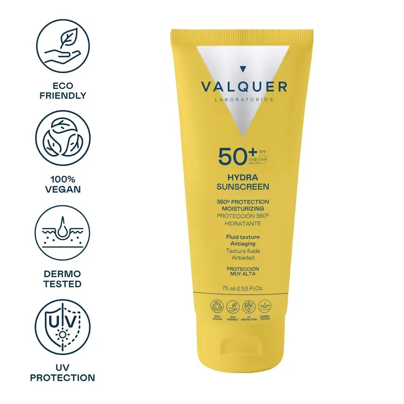 Valquer Sunscreen Face Shield 50+ Hydra Sunscreen 75 Ml, 75 ml