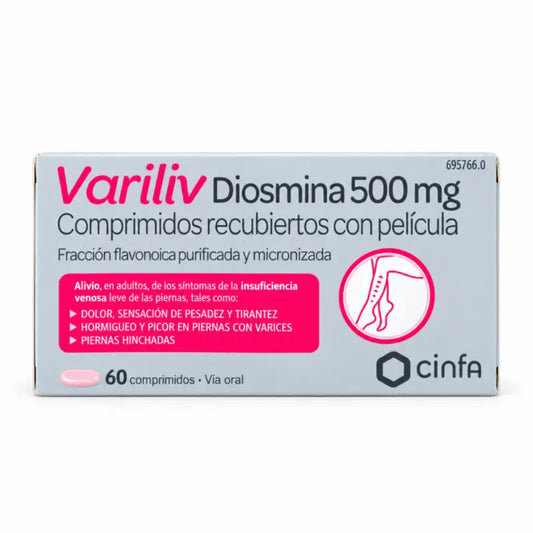 Variliv Diosmin Cinfamed 500 mg 60 Tabletten