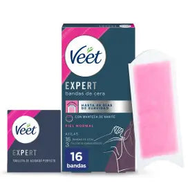 Veet Expert Underarm Depilatory Cold Wax Strips, 16 Strips