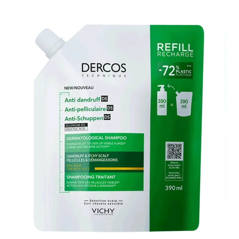 Vichy Dercos Technique Ecorefill Shampoo für trockene Schuppen
