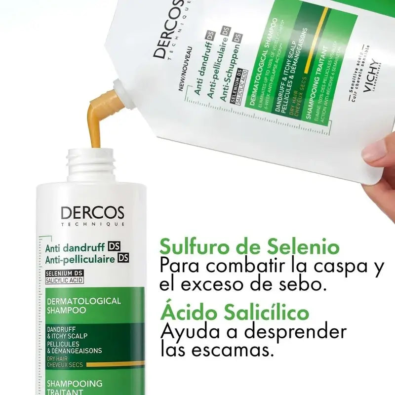 Vichy Dercos Technique Ecorefill Shampoo für trockene Schuppen