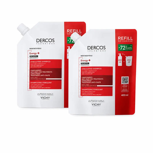 Vichy Dercos Ecorefill Energy+ Shampoo-Pack, 400 ml, 2er-Pack