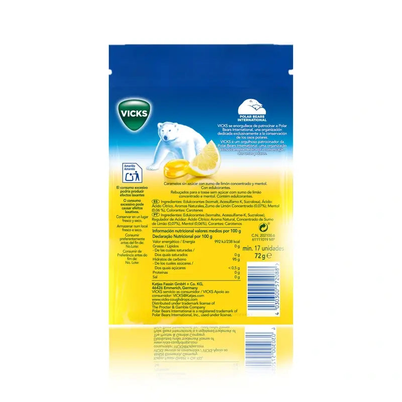 Vicks Bonbons Zitrone , 72 Gramm