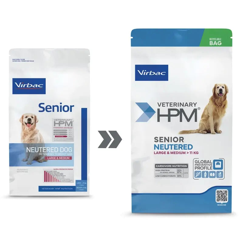 Virbac Hpm Canine Senior Neutered Large Medium Medium 12Kg, Hundefutter