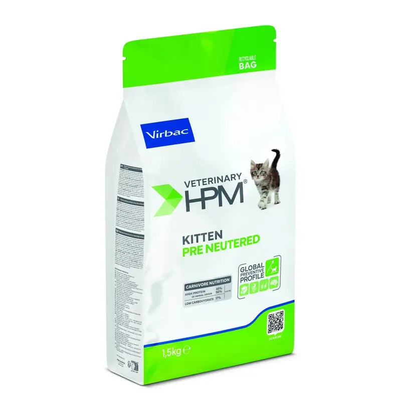 Virbac Hpm Junior Sterilisiertes Katzenfutter 1,5 kg, Katzenfutter