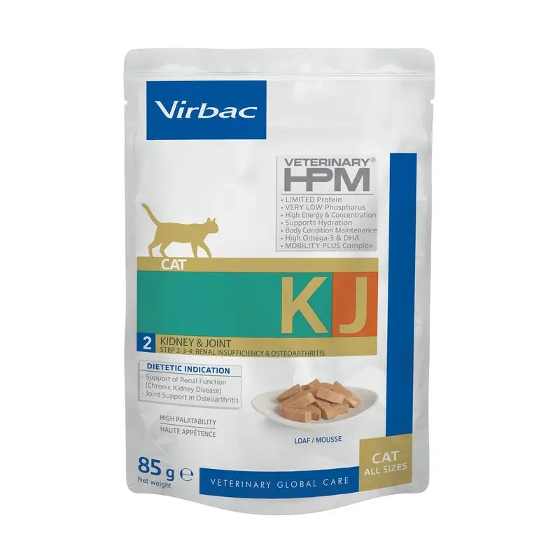 Virbac KJ2 Feline Niere & Gelenk Nassfutter für Katzen, 12x85g