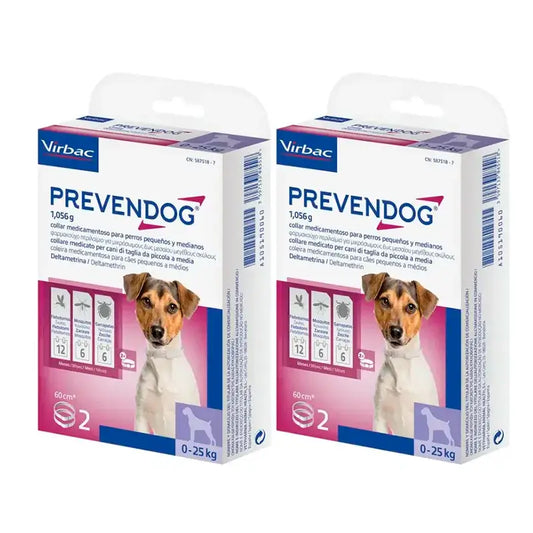 Virbac Prevendog Anti-Parasiten-Halsband, Pack 2 x 60 cm 2 Stück