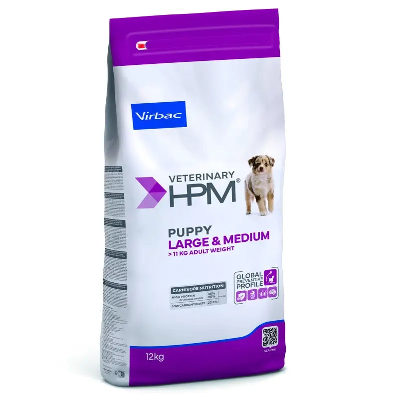 Virbac Veterinary HPM Puppy Large & Medium Dog , 12 kg, dog food