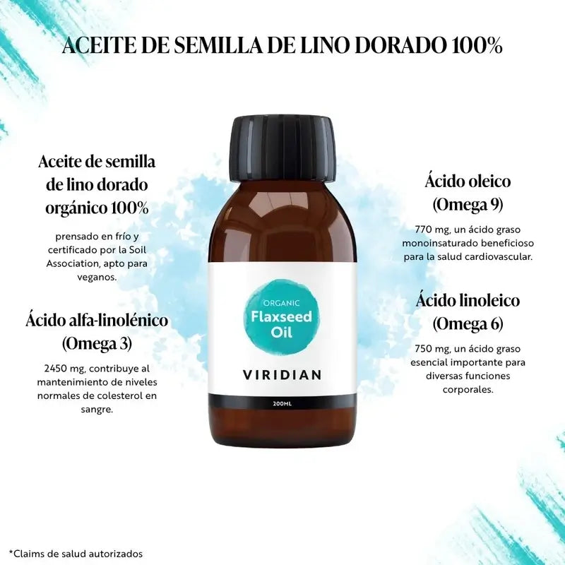 Viridian Goldenes Leinsamenöl 200Ml. Bio