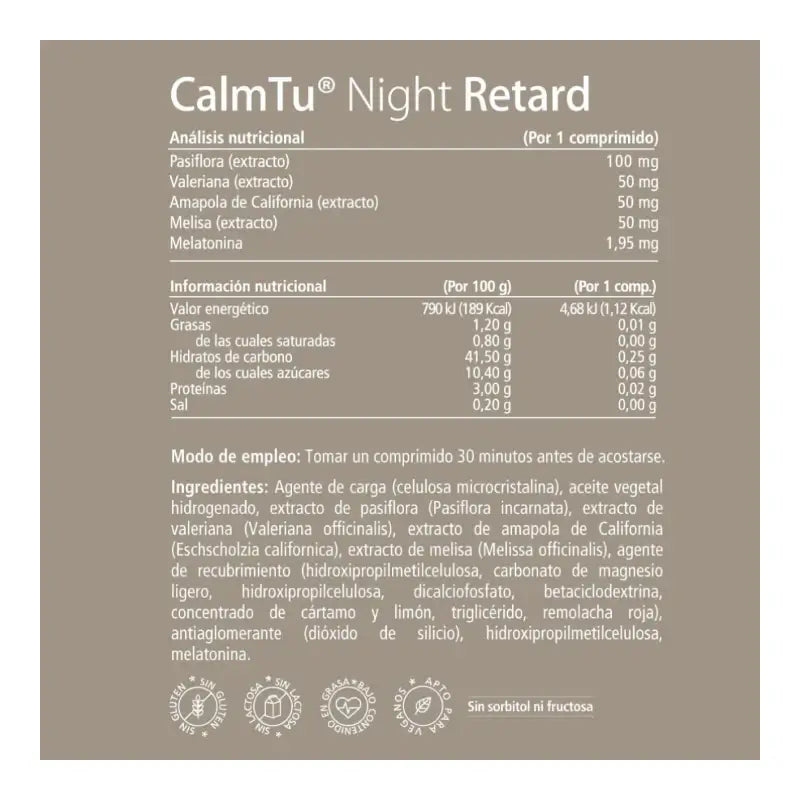 CalmTu Night Retard 60 Tabletten – Durchschlafhilfe mit Baldrian und Melatonin