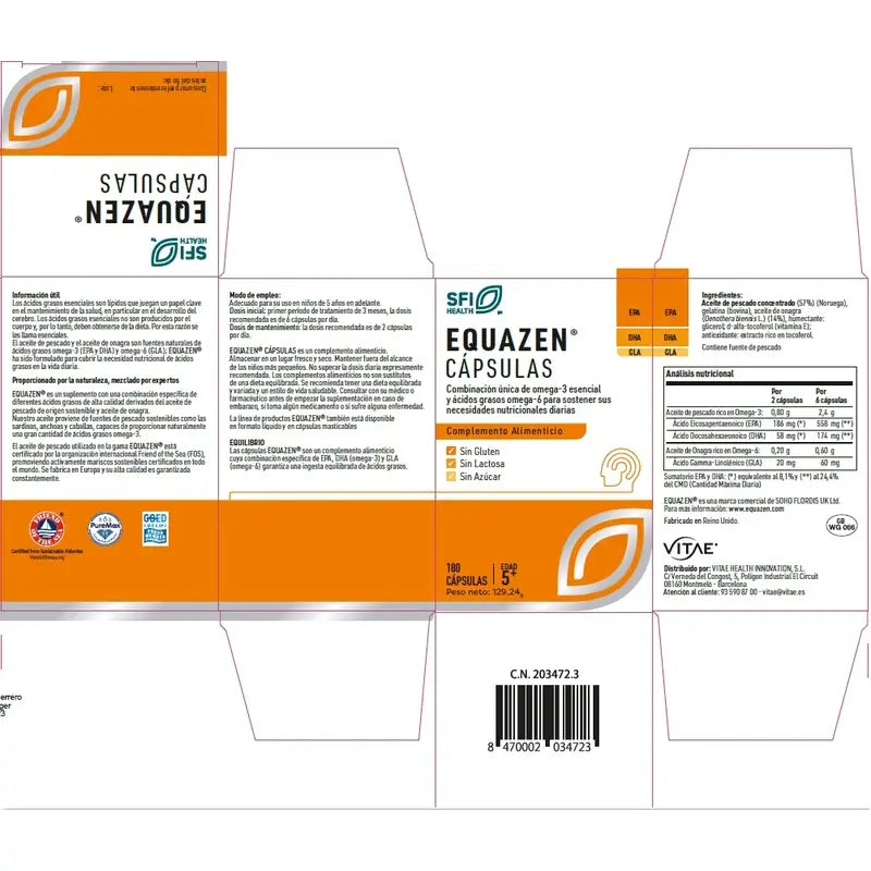 Equazen 180 Kapseln – Mit Omega-3 und Omega-6