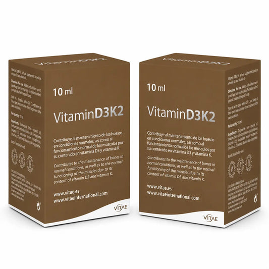 Vitae Health Innovation, S.L. Vitamin D3K2, 10Ml , Packung 2