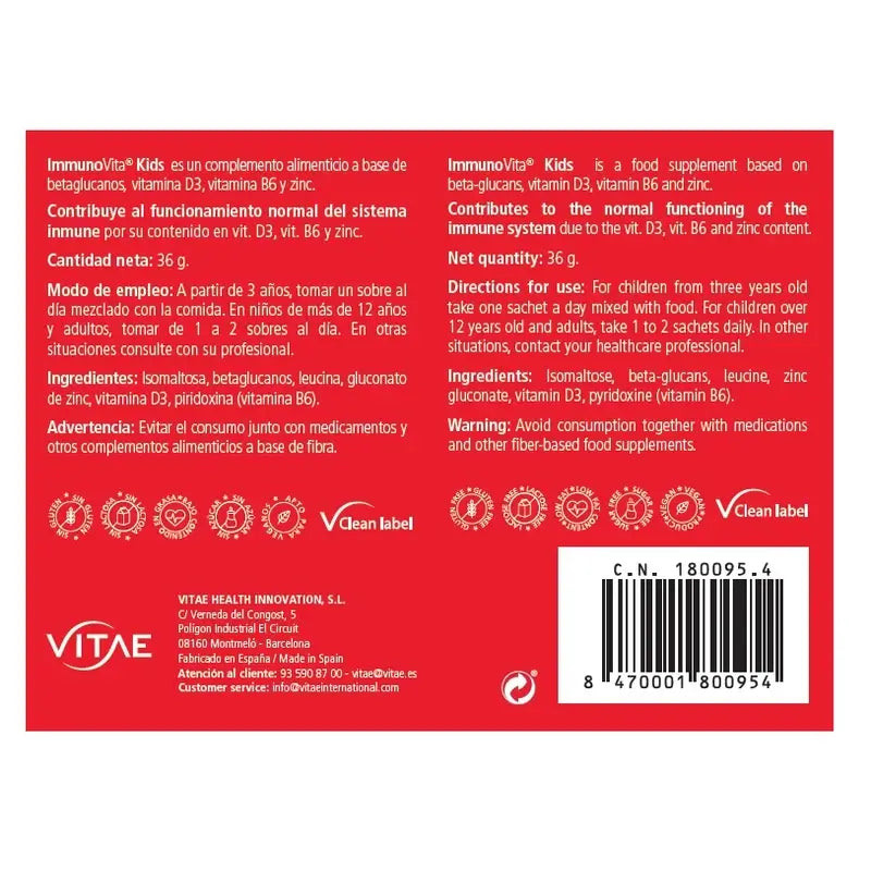 Immunovita Kids 30 Beutel – Mit Vitamin D3 und Beta-Glucanen