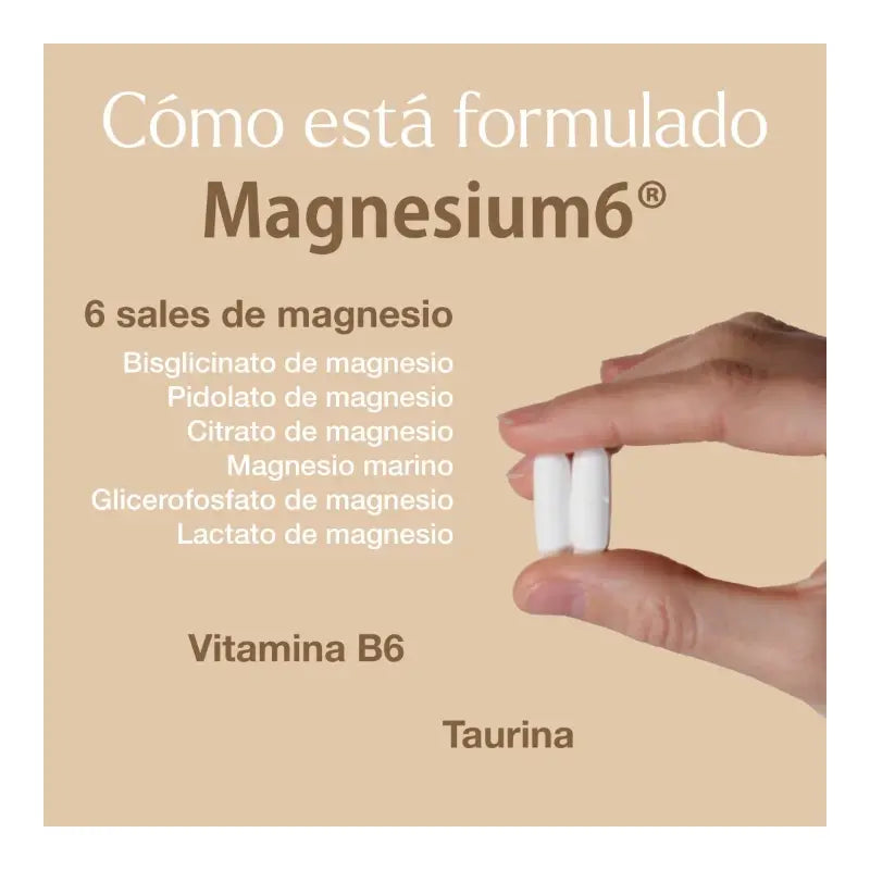 Magnesium6 20 Tabletten – Mit 6 Magnesiumsalzen, Vitamin B6 und Taurin