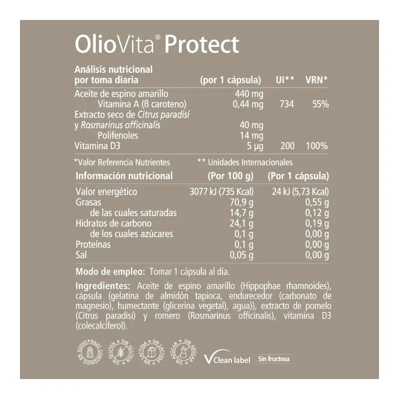 OlioVita Protect 15 Kapseln – Mit Sanddornöl und Vitamin D
