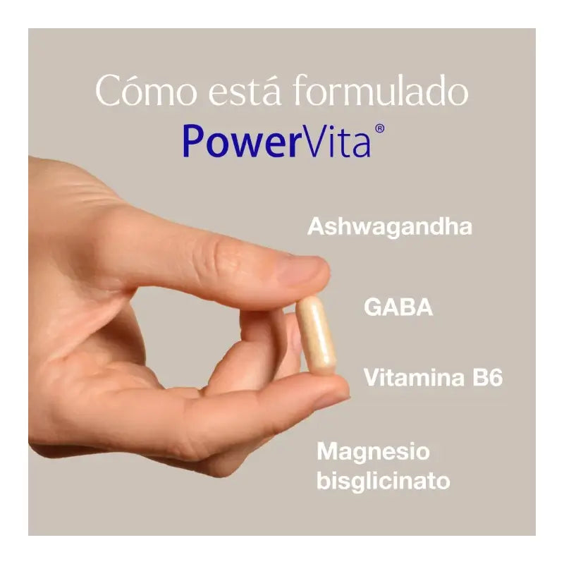 PowerVita 60 Kapseln – Mit Ashwagandha, Magnesium und GABA