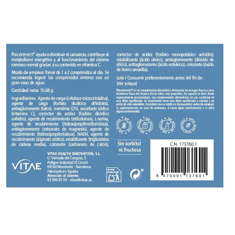 Reconnect 15 Tabletten – Mit NADH, CoQ10, Serin und Vitamin C