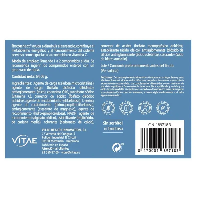 Reconnect 90 Tabletten – Mit NADH, CoQ10, Serin und Vitamin C