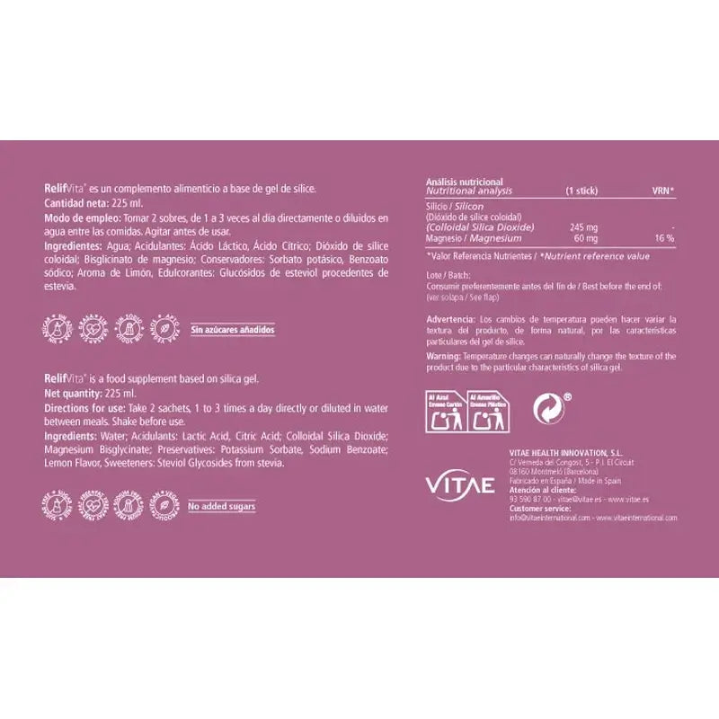 RelifVita 6 Sticks – Mit Kieselsäure und Magnesium für sofortige Linderung