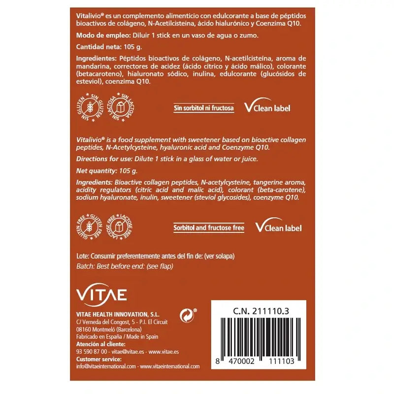 Vitalivio 30 Sticks – Regeneration von Gelenken und Muskeln mit NAC und Kollagen