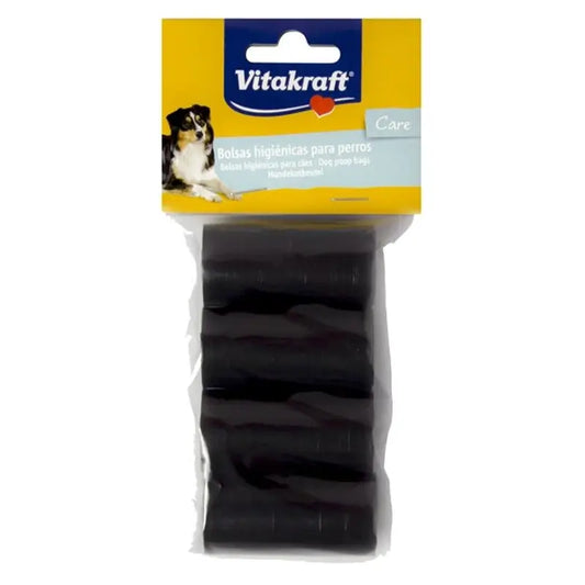 Vitakraft Schwarze Hundekotbeutel, 4 x 20 Stück