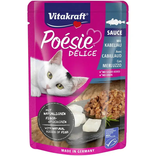 Vitakraft Poésie Delisauce Beutel Kabeljau 23 x 85 g