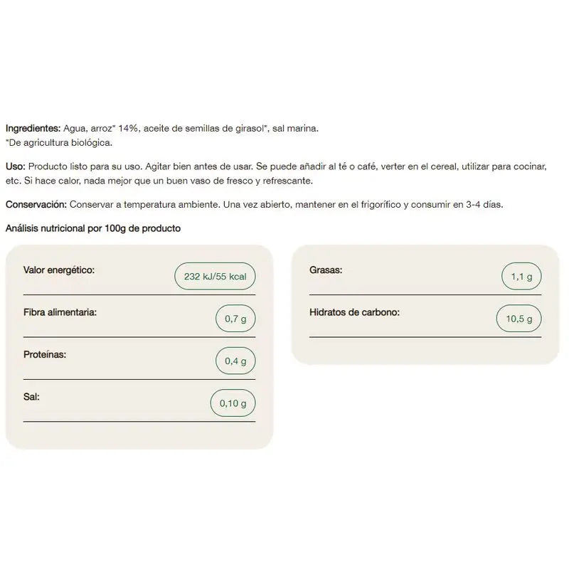 Vitariz Gemüsereis-Getränk 1Lt. Bio Sg S/A