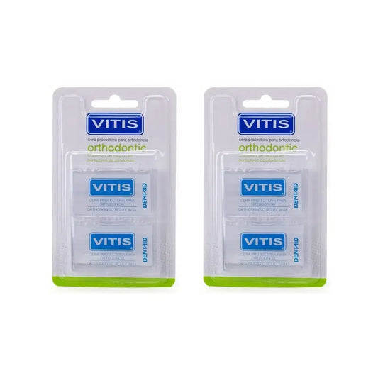Vitis Duplo Kieferorthopädisches Schutzwachs Kieferorthopädisch, 2 Stück