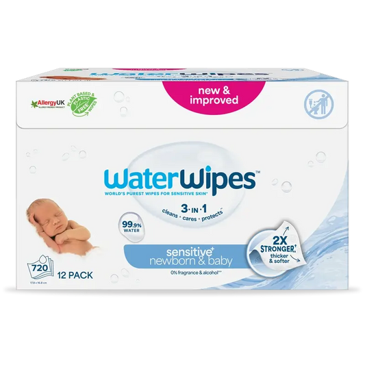 Waterwipes Bio Biologisch abbaubare Baby-Feuchttücher 12x60, 720 Stück.