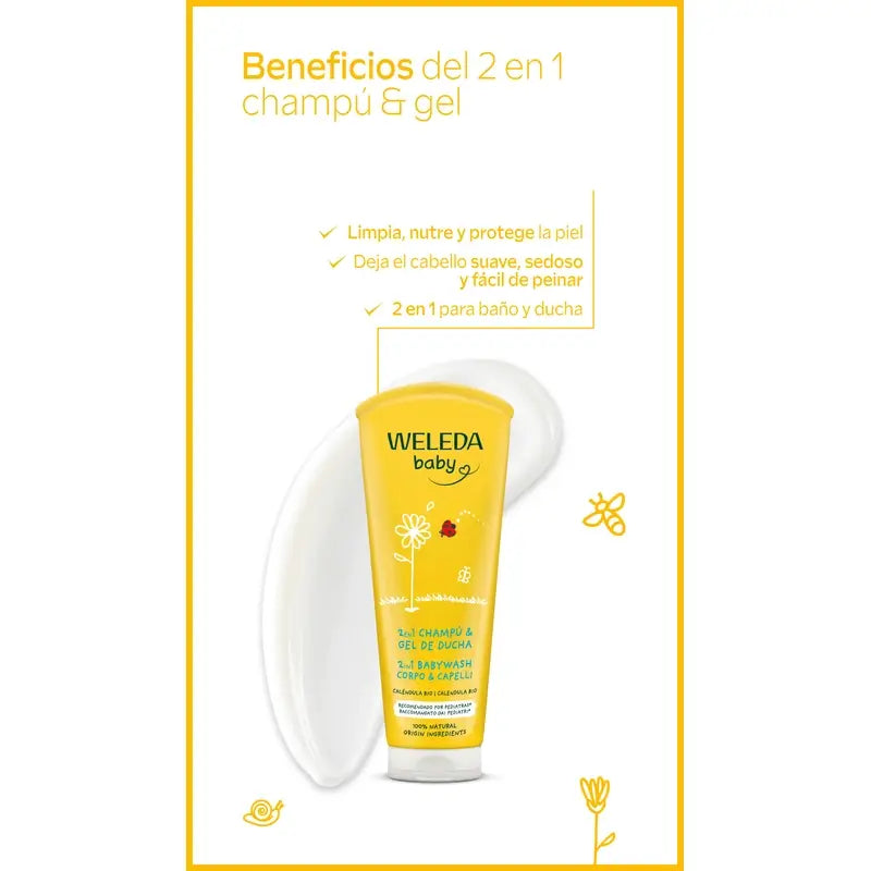 Weleda Baby Shampoo und Duschgel Ringelblume 200 ml