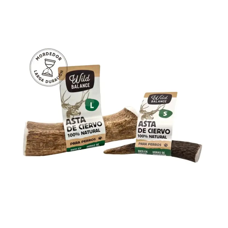Wild Balance – Ganzer Hirschknochen L – Natürlicher Kausnack für Hunde