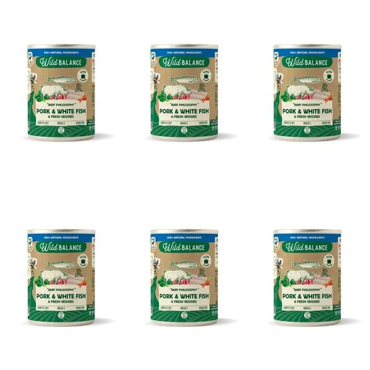 Wild Balance Hake Barf Philosophy Dose für Hunde, 400 g, 6er-Pack