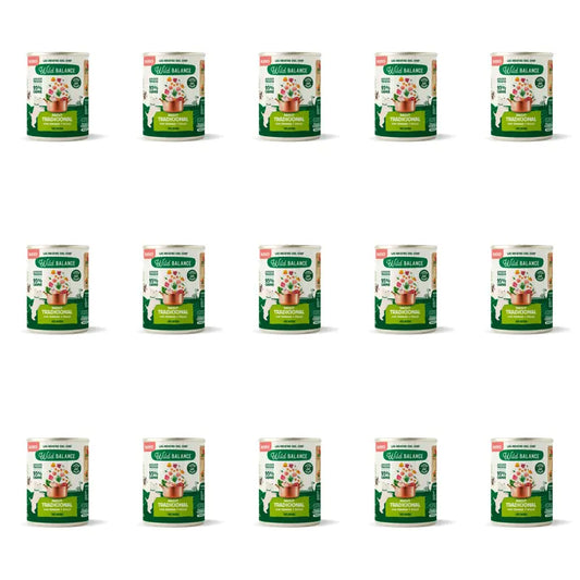 Wild Balance Traditionelles Ragout mit Rind, Huhn und Gemüse für Hunde, 400 g, 15er-Pack