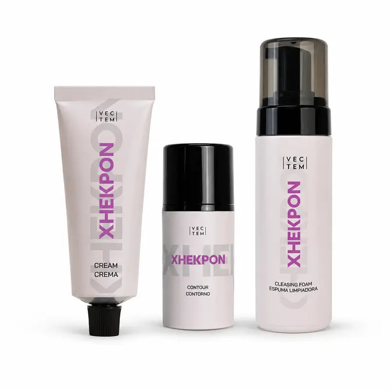 Xhekpon Augencreme 15 ml + Gesichtscreme 40 ml + Reinigungsschaum mit Kollagen 150 ml