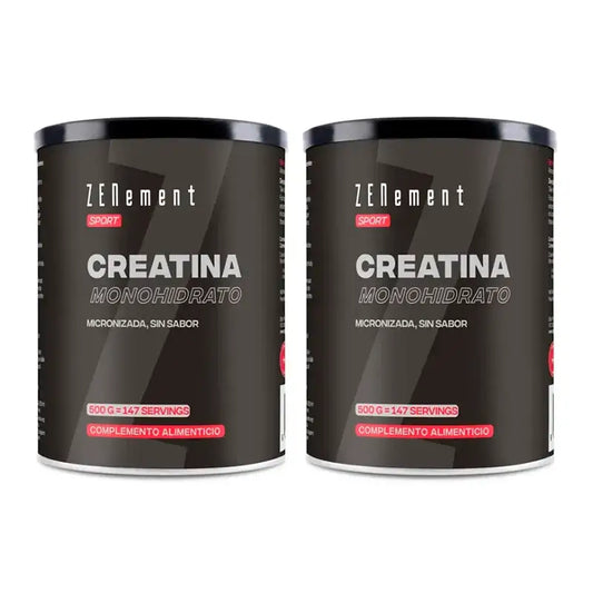 Zenement Kreatin-Monohydrat, mikronisiert, geschmacksneutral, Packung 2 x 500 g
