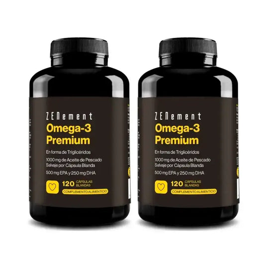 Zenement Omega-3 Premium, Packung mit 2 x 120 Weichkapseln