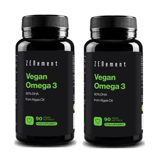 Zenement Omega-3 Vegan Dha, Packung mit 2 x 90 veganen Weichkapseln