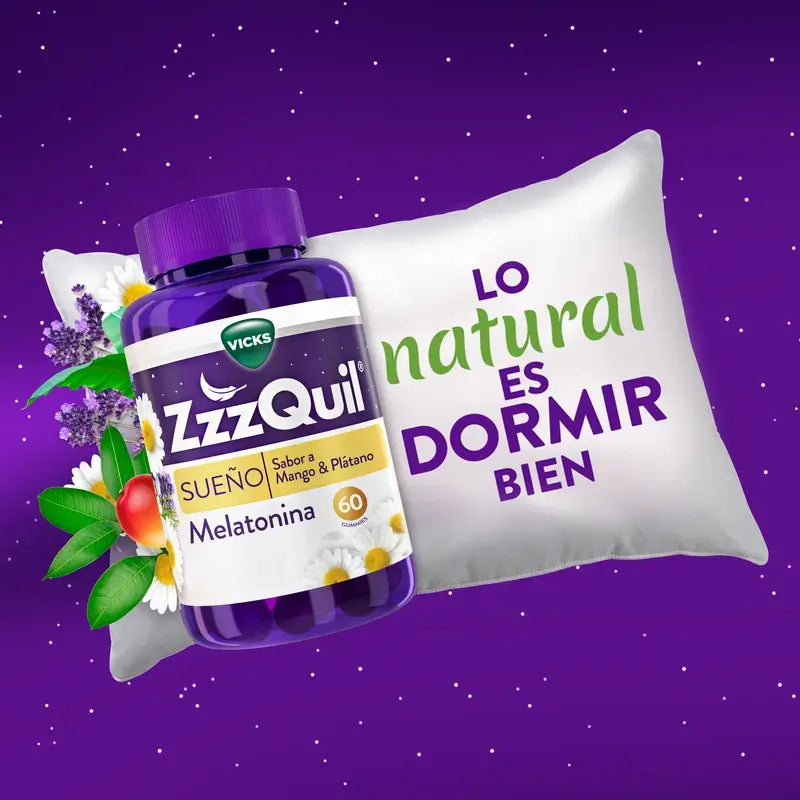 ZzzQuil Mango, Banane und Baldrian, 60 Gummis